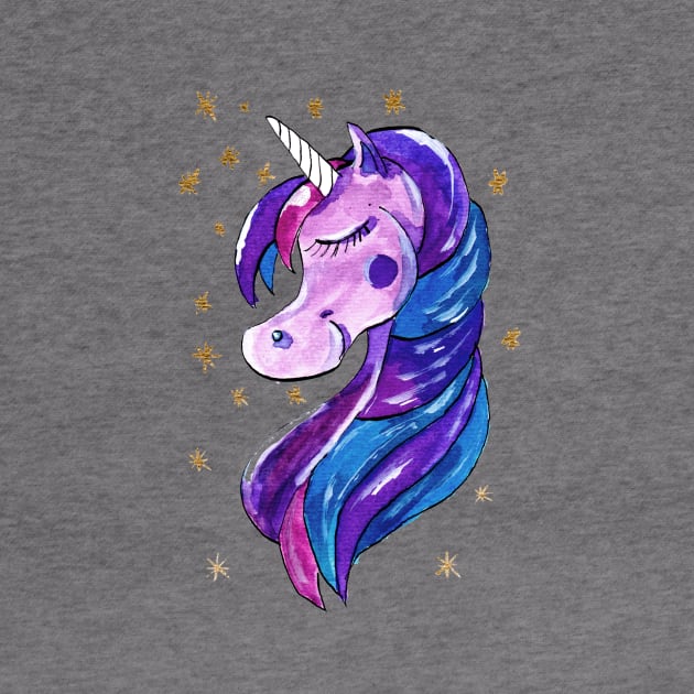 Sparkling Purple Unicorn by ZeichenbloQ